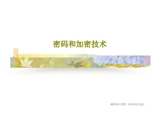 密码和加密技术25页PPT