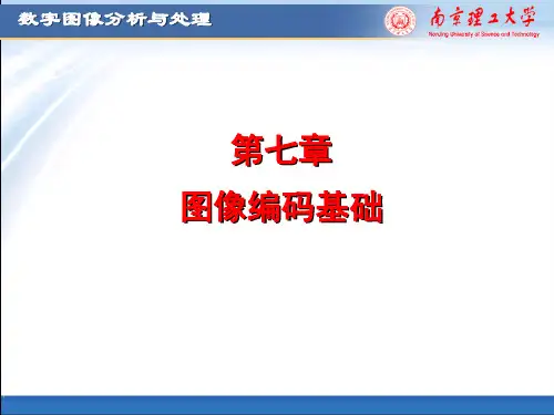 第七章图像编码基础