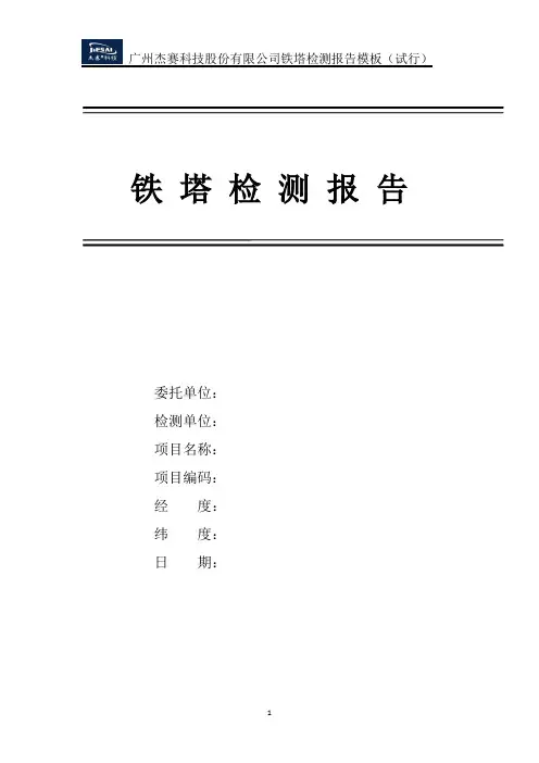 MFL201712250023 铁 塔 检 测 报 告