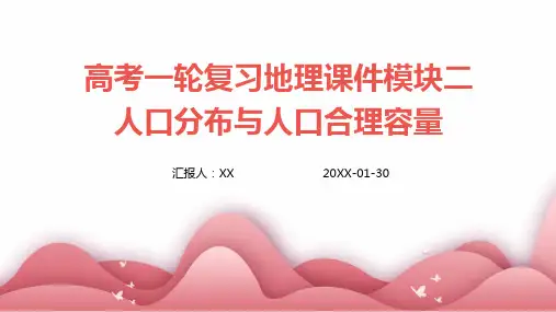 高考一轮复习地理课件模块二人口分布与人口合理容量