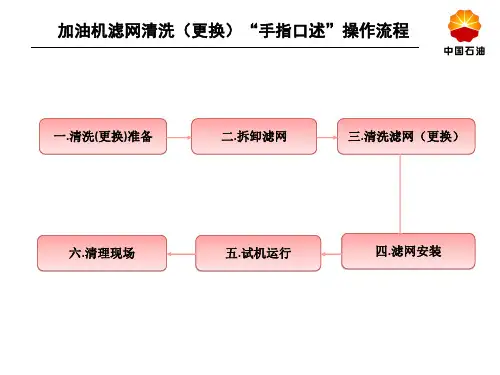 加油站加油机滤网清洗(更换)“手指口述”操作流程培训教材