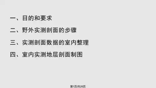 实测地质剖面方法和步骤