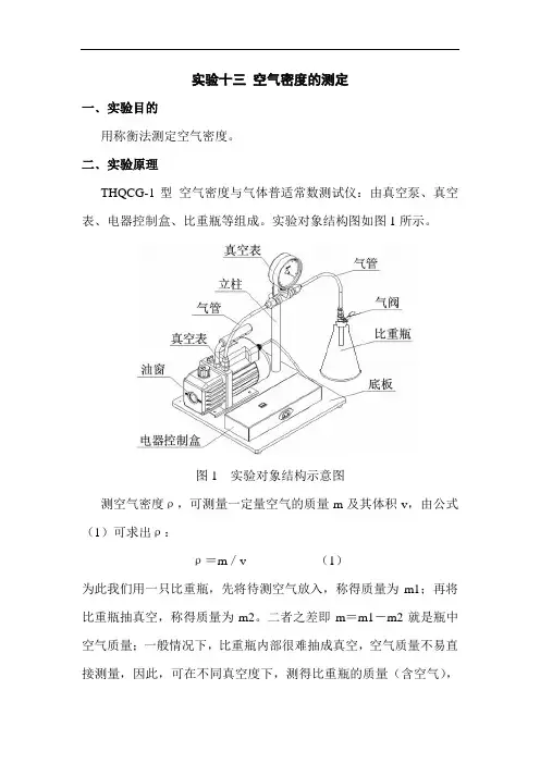 13 空气密度的测定