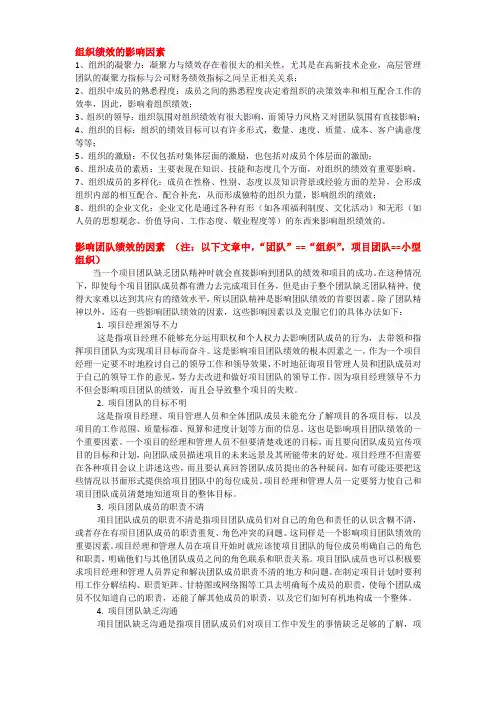 组织绩效影响因素1