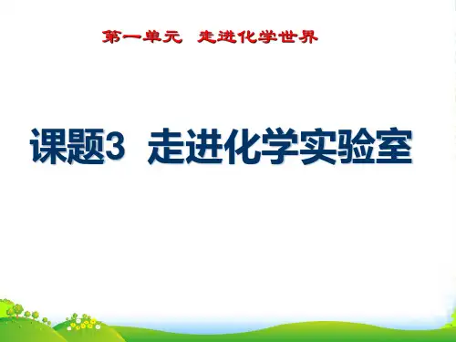 人教版九年级化学课件：1.3走进化学实验室 (共20张PPT)