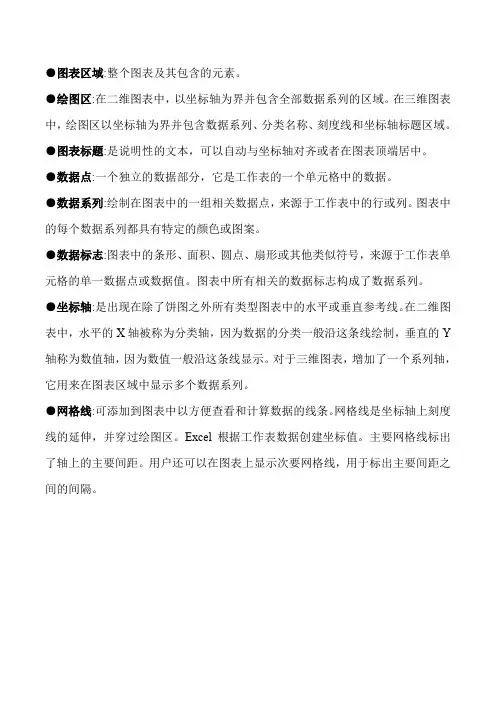 图表制作的常用术语