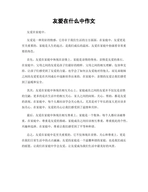 友爱在什么中作文