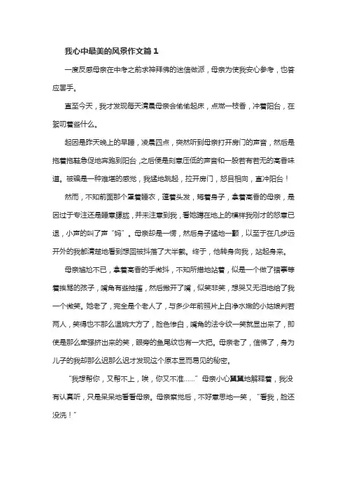 我心中最美的风景800字