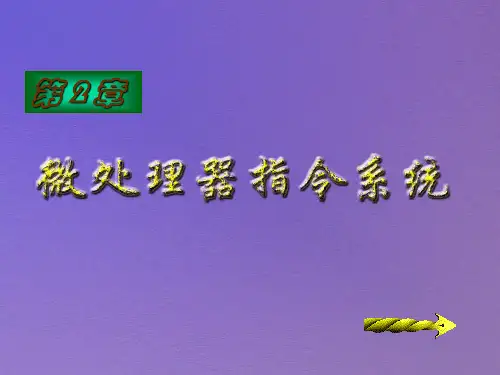 微处理器指令系统PPT教学