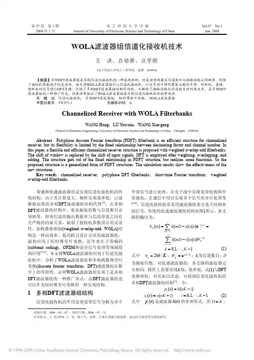 WOLA滤波器组信道化接收机技术