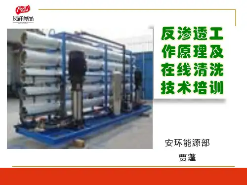 反渗透工作原理及在线清洗