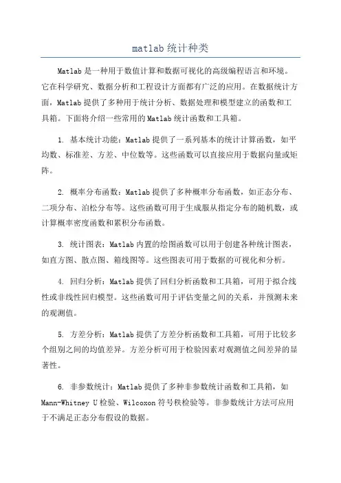 matlab统计种类