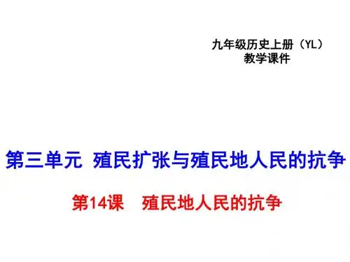 殖民地人民的抗争PPT课件12 岳麓版