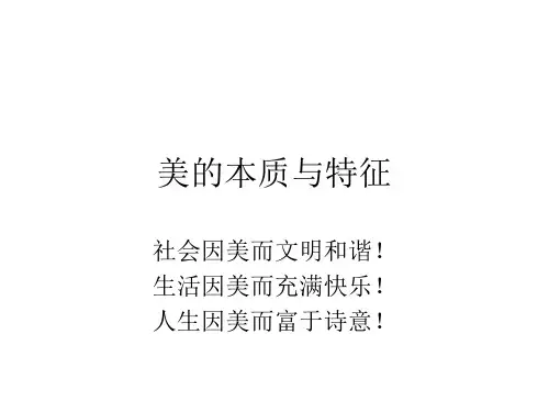 美的本质与特征