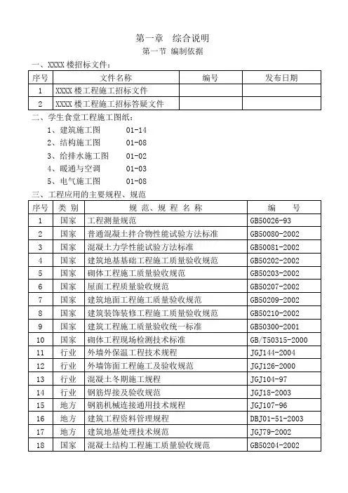 北京某大学校区建筑工程施工组织设计