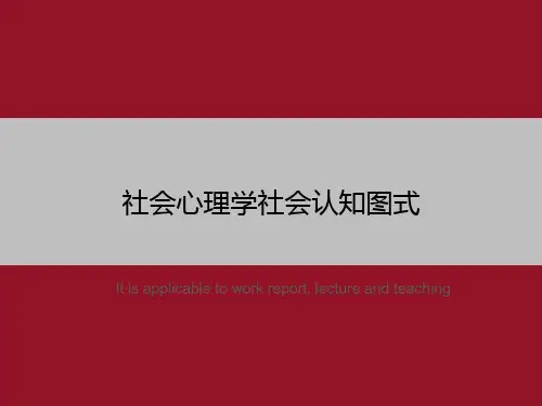 社会心理学社会认知图式