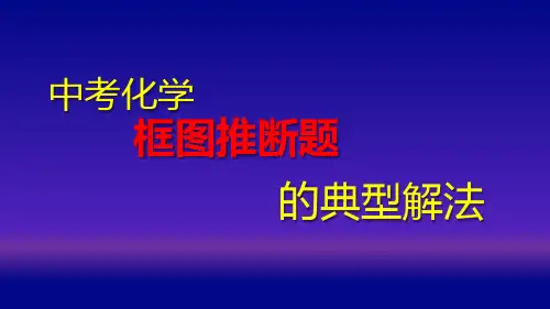框图推断题的典型解法