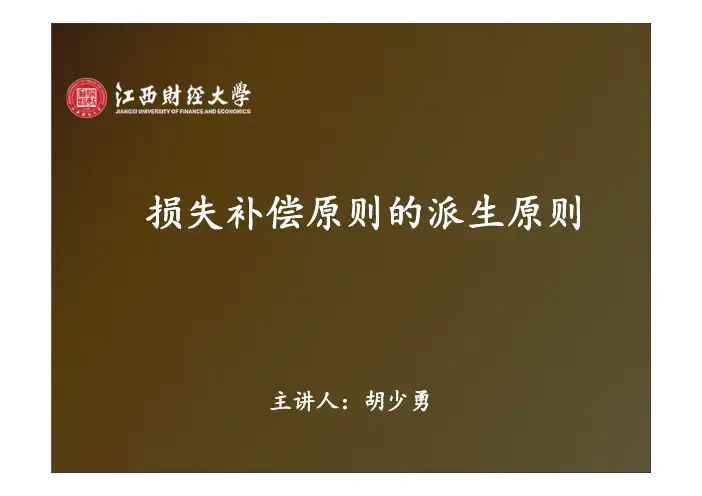 损失补偿派生原则-代位追偿