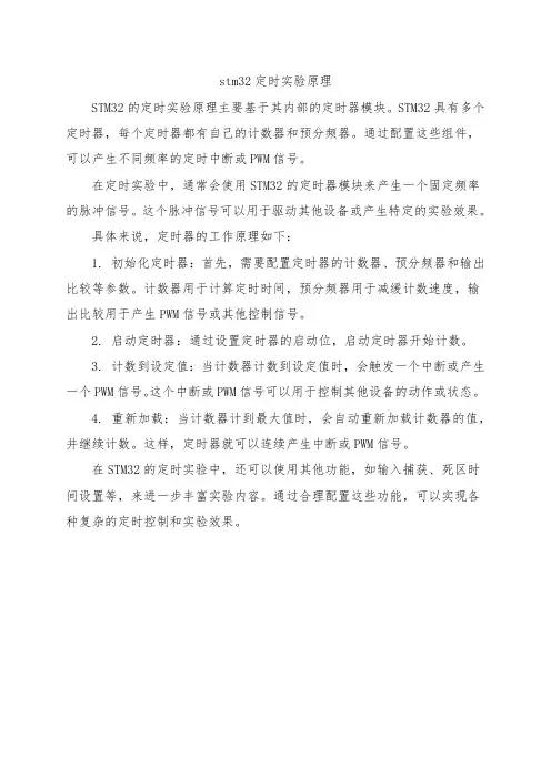 stm32定时实验原理