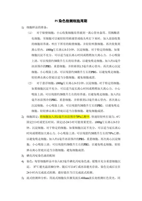 PI染色检测细胞周期