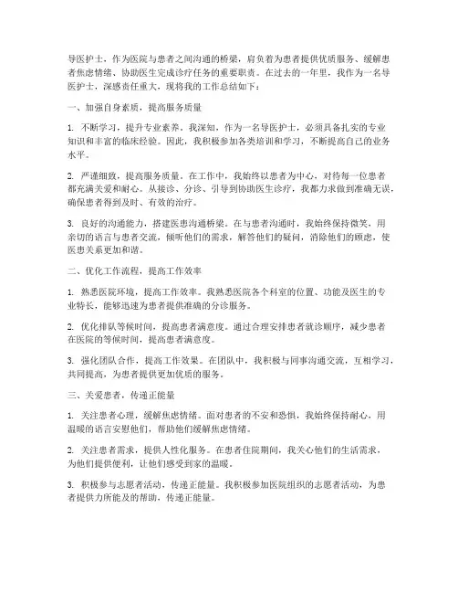 导医护士总结范文