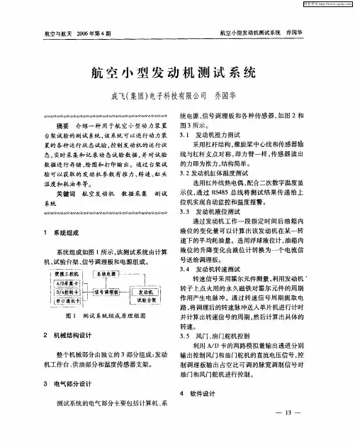 航空小型发动机测试系统