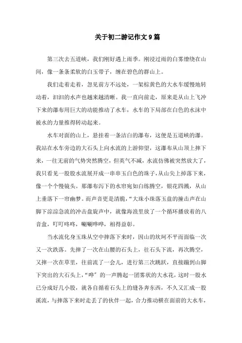 关于初二游记作文9篇精选