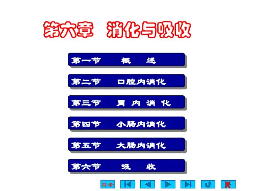 《生理学》第六章 消化与吸收