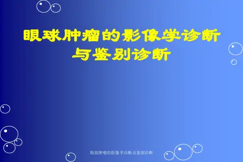 眼部肿瘤的影像学诊断及鉴别诊断 ppt课件