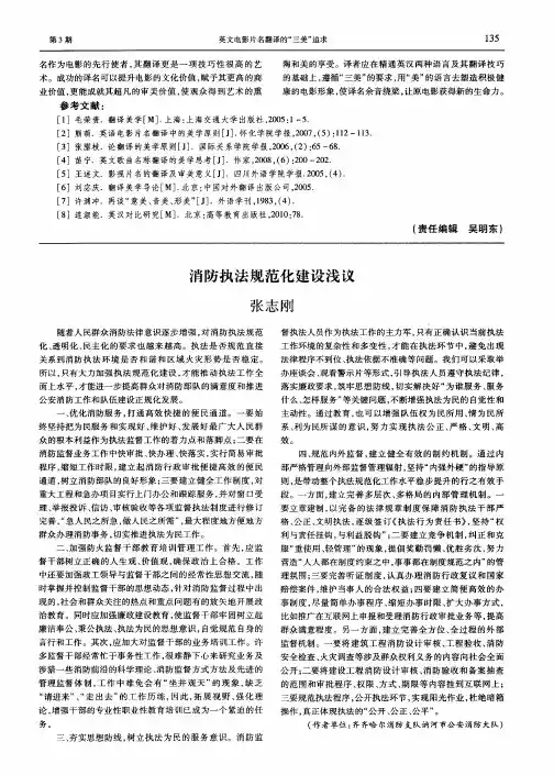 消防执法规范化建设浅议