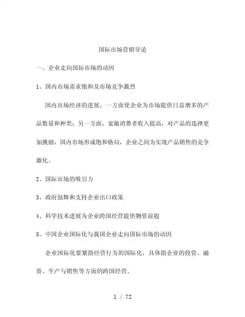 国际市场营销导论文件