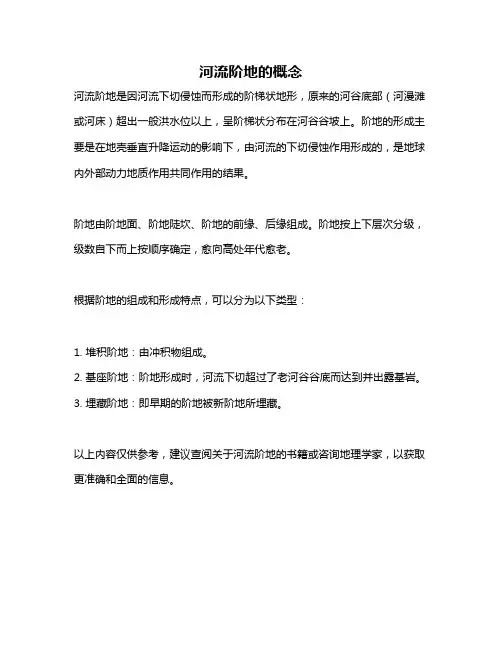 河流阶地的概念