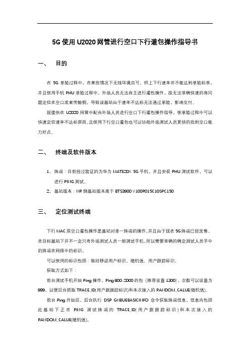 5G使用U2020网管进行空口下行灌包操作指导书
