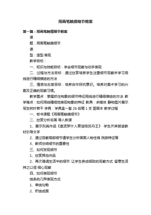 用画笔触摸细节教案