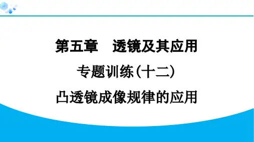 八年级上册物理【课后练】专题训练(十二) 凸透镜成像规律的应用