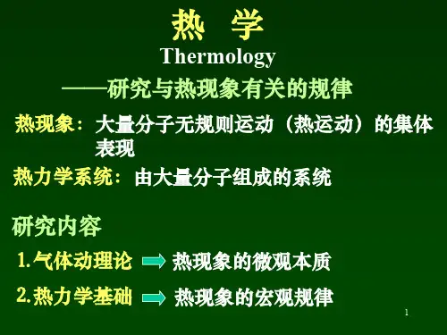 大学物理温度与气体动理论
