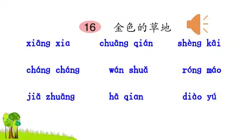 部编版三年级语文上《金色的草地》完美PPT
