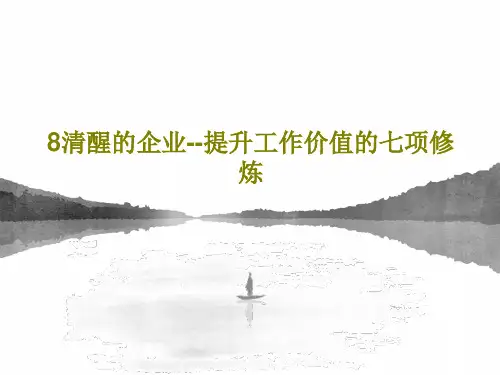 8清醒的企业--提升工作价值的七项修炼共112页