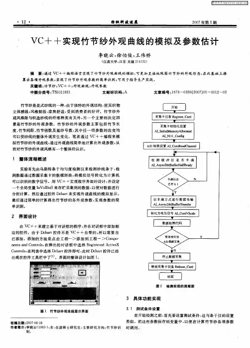 VC++实现竹节纱外观曲线的模拟及参数估计