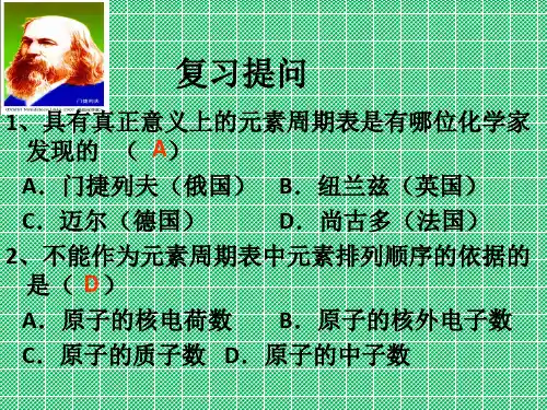 化学1.1元素周期表(第2课时)课件(新人教版必修2)