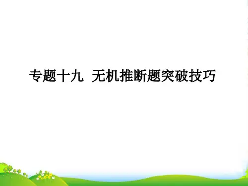 高考化学二轮复习 专题十九 无机推断题突破技巧课件