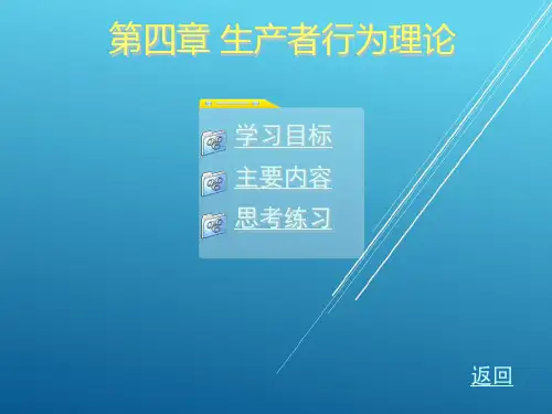 经济学基础第四章 生产者行为理论