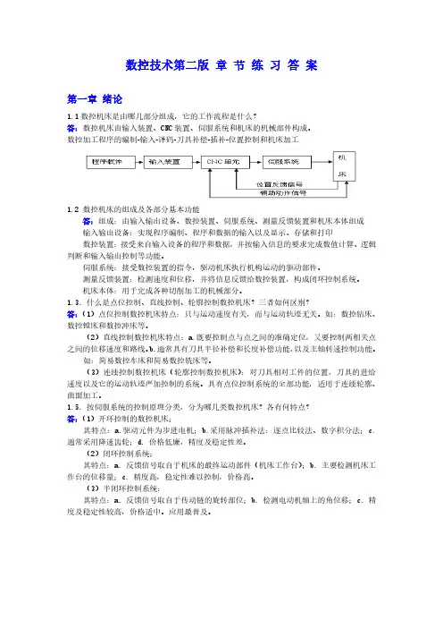 数控技术第二版 课后答案  朱晓春
