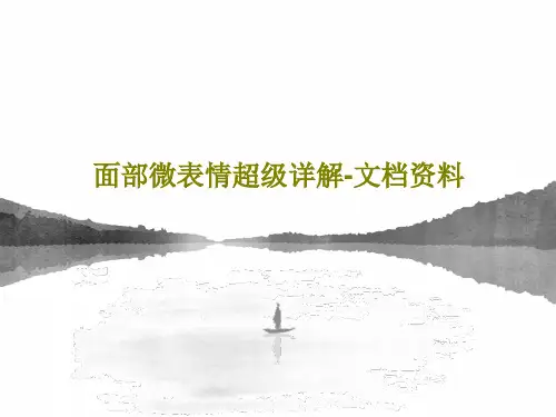 面部微表情超级详解-文档资料PPT文档118页