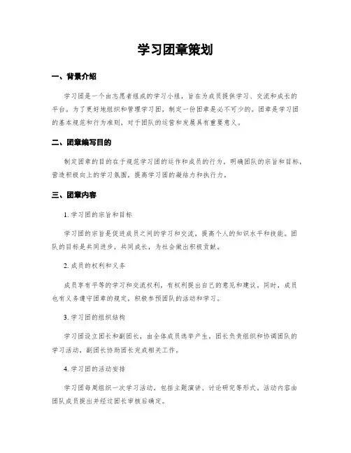 学习团章策划