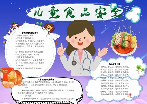 WORD小报：儿童食品安全小报电子小报手抄报word小报 (5)