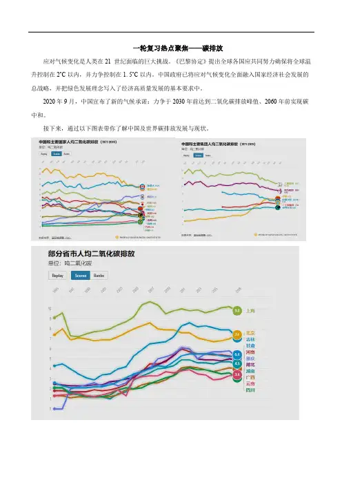 2025届高考地理一轮复习热点聚焦——碳排放