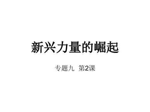 高中历史必修一《专题九当今世界政治格局的多极化趋势二新兴力量的崛起》375