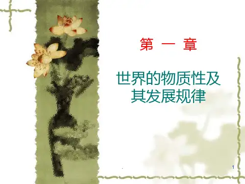 世界的物质性及其发展规律PPT课件