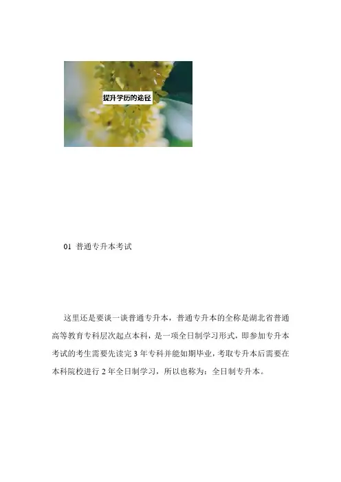 想要提升学历,除了普通专升本,还有什么较好的途径？